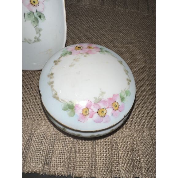 Weimar Porcelain Germany Serving Platter Floral Round Bowl Top Scalloped Edge - Picture 5 of 11